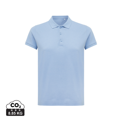 IQONIQ YOSEMITE LADIES RECYCLED COTTON PIQUE POLO in Light Blue