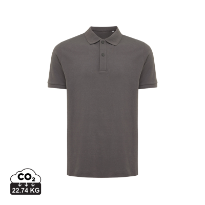 IQONIQ YOSEMITE RECYCLED COTTON PIQUE POLO in Anthracite Grey
