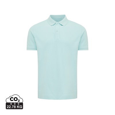 IQONIQ YOSEMITE RECYCLED COTTON PIQUE POLO in Crushed Mints