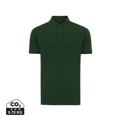 IQONIQ YOSEMITE RECYCLED COTTON PIQUE POLO in Forest Green