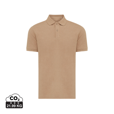 IQONIQ YOSEMITE RECYCLED COTTON PIQUE POLO in Heather Brown