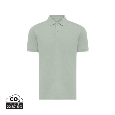 IQONIQ YOSEMITE RECYCLED COTTON PIQUE POLO in Iceberg Green