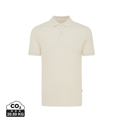 IQONIQ YOSEMITE RECYCLED COTTON PIQUE POLO in Natural Raw