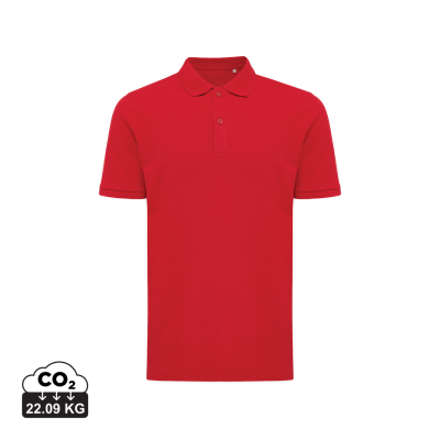 IQONIQ YOSEMITE RECYCLED COTTON PIQUE POLO in Red