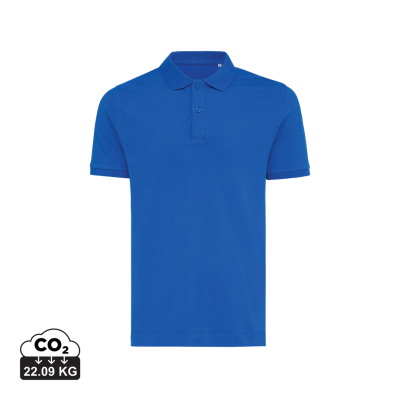 IQONIQ YOSEMITE RECYCLED COTTON PIQUE POLO in Royal Blue