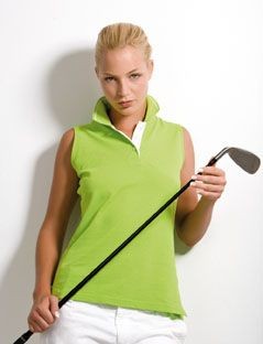 KUSTOM KIT GAMEGEAR LADIES PROACTIVE SLEEVELESS PIQUE POLO SHIRT