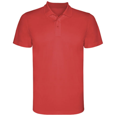 MONZHA SHORT SLEEVE MENS SPORTS POLO in Red