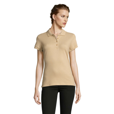 PEOPLE LADIES POLO 210G in Brown