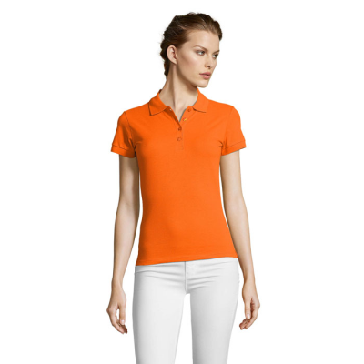 PEOPLE LADIES POLO 210G in Orange