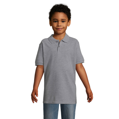 PERFECT CHILDRENS POLO 180G in Grey