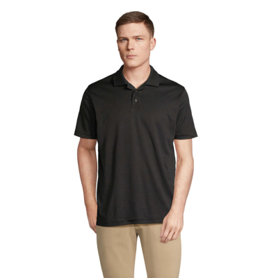 PITCHER UNISEX POLO in Black
