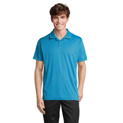 PITCHER UNISEX POLO in Blue