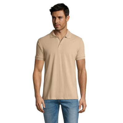 PRIME MEN POLYCOTTON POLO in Brown