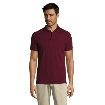 PRIME MEN POLYCOTTON POLO in Brown