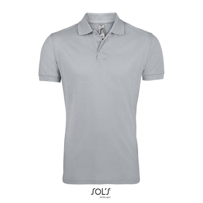 PRIME MEN POLYCOTTON POLO in Grey