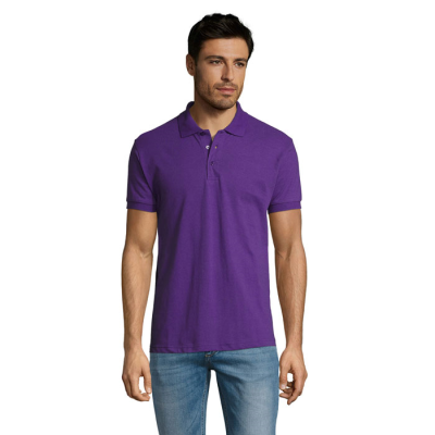 PRIME MEN POLYCOTTON POLO in Purple