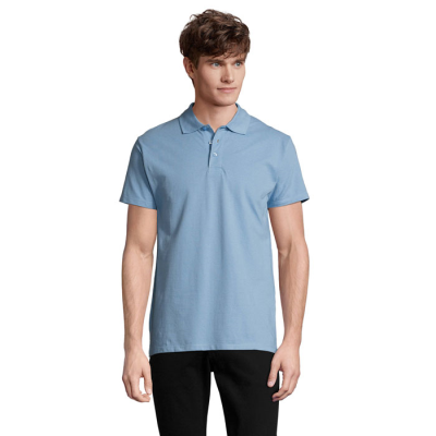 SPRING II MEN POLO 210G in Blue