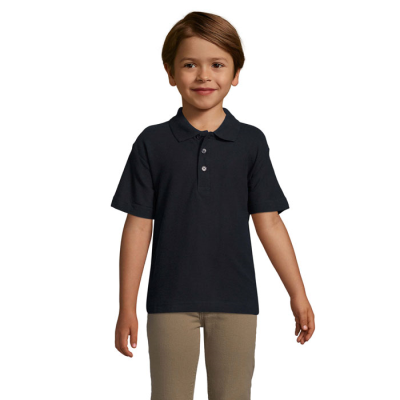 SUMMER II CHILDRENS POLO 170G in Blue