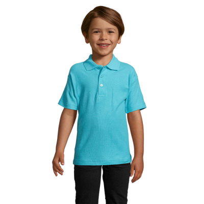 SUMMER II CHILDRENS POLO 170G in Blue