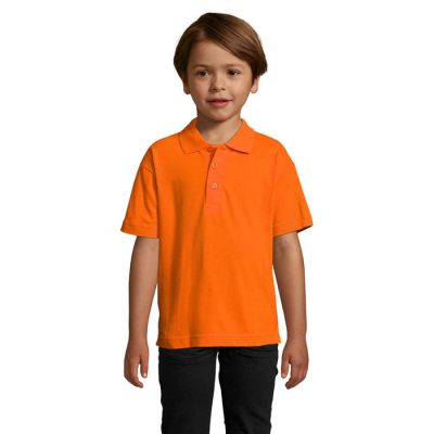SUMMER II CHILDRENS POLO 170G in Orange