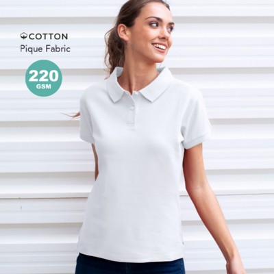 WOMEN WHITE POLO SHIRT KOUPAN