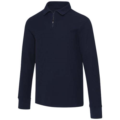 ZEUS LONG SLEEVE UNISEX HALF ZIP POLO