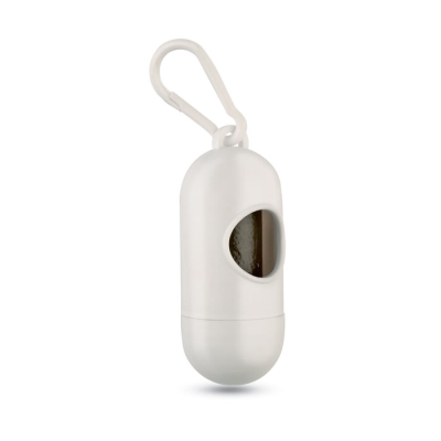 CONTAINER FOR PET BAG W &  HOOK in White