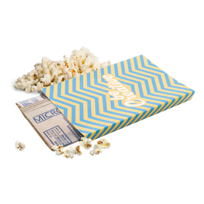 MICROWAVE POPCORN in White - PROMOTIONAL CORPORATE GIFT