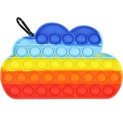 RAINBOW CLOUDS PUSH POP BUBBLE SENSORY FIDGET TOYS - PROMOTIONAL CORPORATE GIFT