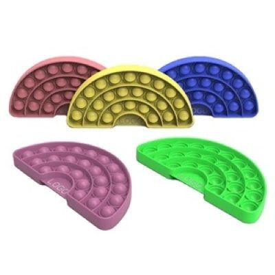 SILICONE RAINBOW SHAPE PUSH POP BUBBLE - PROMOTIONAL CORPORATE GIFT