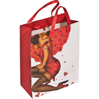 GIFT BAG MAN & WOMAN with a Crystal in Red  - PROMOTIONAL CORPORATE GIFT