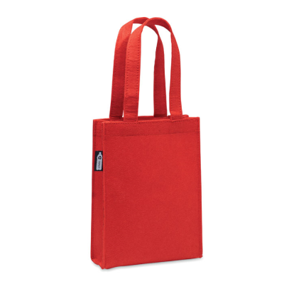 SMALL RPET FELT GIFT BAG in Red