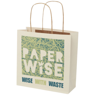AGRICULTURAL WASTE 150 G & M2 PAPER BAG with Twisted Handles - 24 x 9 x 24 Cm