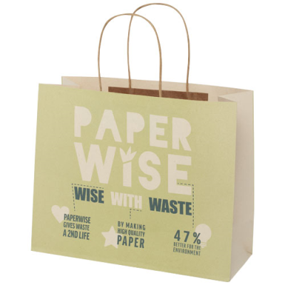 AGRICULTURAL WASTE 150 G & M2 PAPER BAG with Twisted Handles - 31 x 12 x 25 Cm