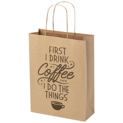 KRAFT 120 G & M2 PAPER BAG with Twisted Handles - 24 x 9 x 32 Cm