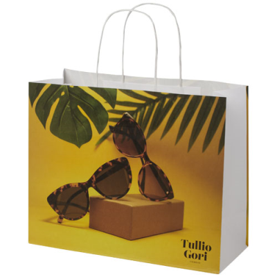 KRAFT 120 G & M2 PAPER BAG with Twisted Handles - 31 x 12 x 25 Cm - PROMOTIONAL CORPORATE GIFT