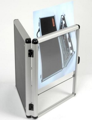 SLIM LINE DOCUMENT CASE in Black with Clear Transparent Lid