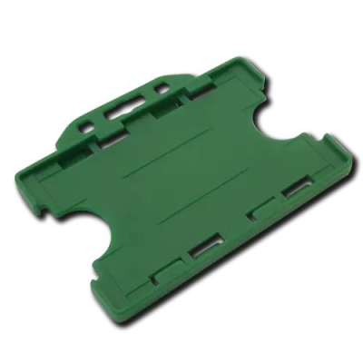 LANDSCAPE DOUBLE-SIDED RIGID CARD HOLDER (UK STOCK: GREEN)
