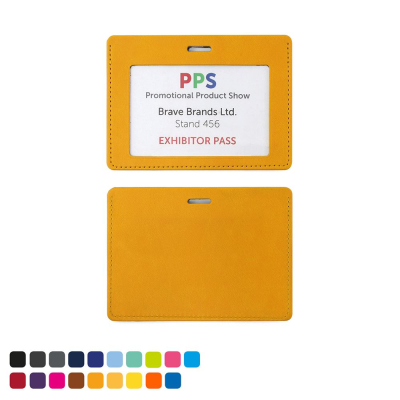 LANDSCAPE ID CARD HOLDER FOR a LANYARD OR CLIP