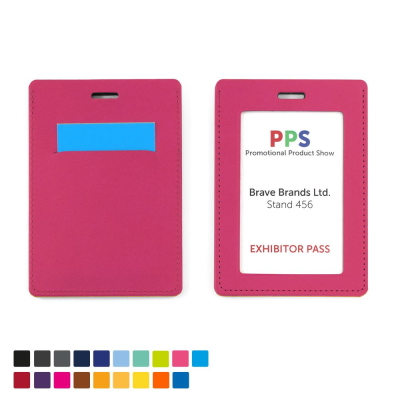 PORTRAIT ID CARD HOLDER in a Choice of 20 Colours in Vegan Matt Velvet Torino