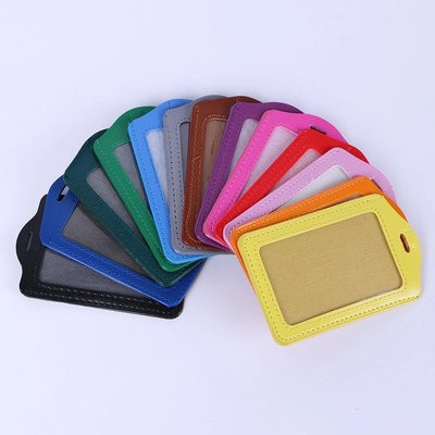 PU LEATHER ID BADGE HOLDER