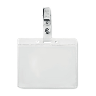 PVC BADGE HOLDER in White