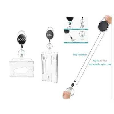 RETRACTABLE ID BADGE HOLDER with Clip