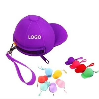 BASEBALL HAT SHAPE SILICONE COIN PURSE
