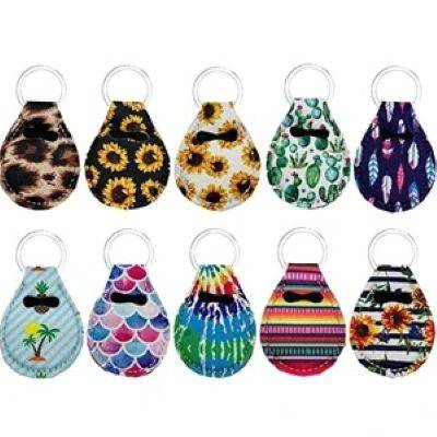 NEOPRENE COIN KEYRING CHAIN