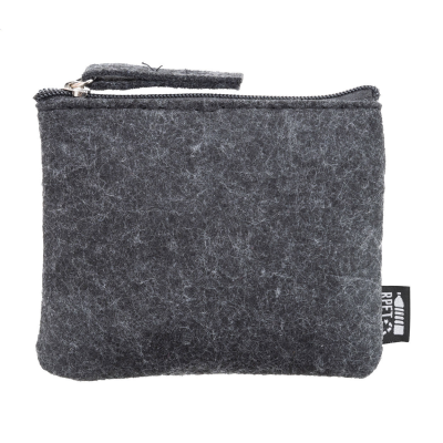RPET FELT PURSE in Dark Grey