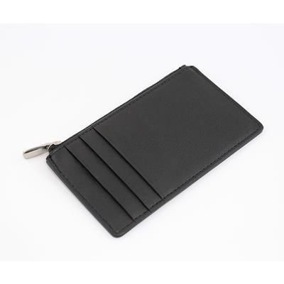 SANDRINGHAM NAPPA LEATHER RFID PROTECTED CARD WALLET with Side Zip