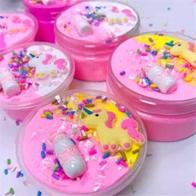 60ML UNICORN PUFF SLIME PLASTIC CLAY LIGHT MODELING