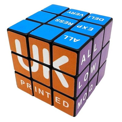 EXPRESS ALL 6 FACES PRINTED UK RUBIKS CUBE 3X3 (UK STOCK)