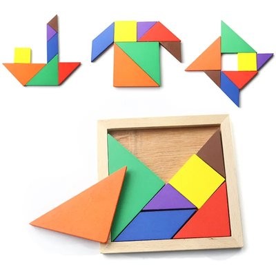 WOOD TANGRAM & PUZZLE
